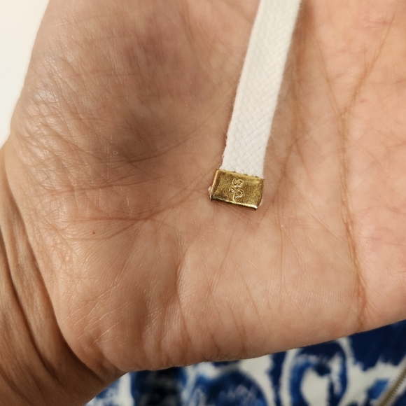 Lilly Pulitzer Angela Zip-Up Jacket Blue White Pockets Flamingos Size Small - Picture 4 of 12